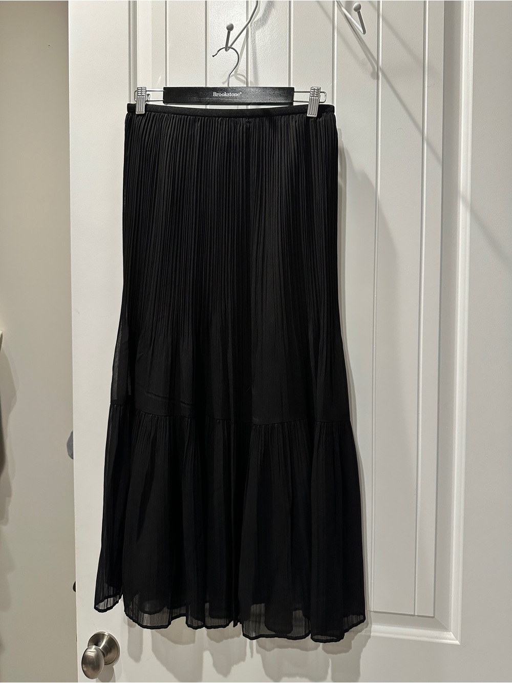 New Without Tags Uniqlo Black Pleated Tiered Maxi Skirt
